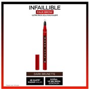 Resim L'ORÉAL PARİS INFAİLLİBLE FAUX BROW ULTRA İNCE UÇLU KAŞ KALEMİ - DARK BRUNETTE 