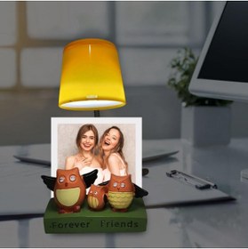 Resim Hediye Kesesi Fotoğraf Hediyeli Best Friends Baykuşlu Masa Lambası 