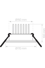 Resim Somled 25W 6500K 2250LM Sıva Altı LED Armatür-Beyaz Işık 