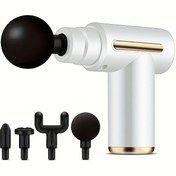 Resim 4 Adet Taşınabilir LCD Masaj Tabancası - 6 Hız Seviyesi & 4 Değiştirilebilir Başlık ile Derin Doku Rahatlatma, USB Şarjlı Kablosuz Kas Masaj Aleti (Sırt, Boyun, Bacaklar, Kalça) - 5 Renk Seçeneği, Erkekler ve Kadınlar için İdeal Hediye, Modern Tasarım, Yüksek Kaliteli Malzemeler, Dayanıklı Yapı 