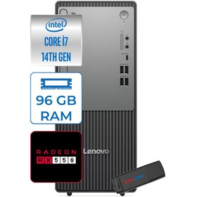 Resim Lenovo Thinkcentre Neo 50T Gen5 Intel Core I7 14700 96GB DDR5 1TB SSD Freedos Radeon RX550 4gb Masaüstü Bilgisayar 55012UAS0GL00F28 