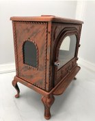 Resim Döküm Soba 3 Yandan Camlı Renkli 