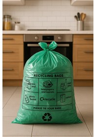 Resim Yeşil Rulo Çöp Poşeti 36,5x83,5 Cm 3x25 Adet Ev Mutfak İş Ofis Avantajlı Paket 