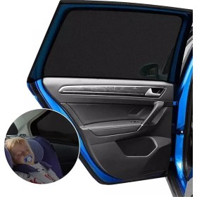 Resim Araç Güneşlik Yan Cam Perdesi Güneş Önleyici Oto Içi Sinekliği 80x50 cm Esnek Yapı 