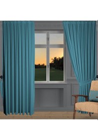 Resim Turkuaz Ada Fon Perde Pilesiz Extraforlu Düz Dikim Büzgü Pile-turkuaz Turkuaz 