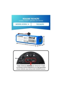Resim Realme Techlife Uyumlu Batarya Standart Kapasite 5200mah Robot Süpürge Bataryası 
