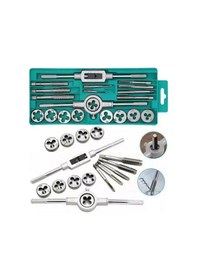 Resim Kılavuz Pafta Takımı Metrik Seti 20 Parça Diş Ve Yiv Açma Kılavuz Seti Pafta Seti Klavuz Seti 