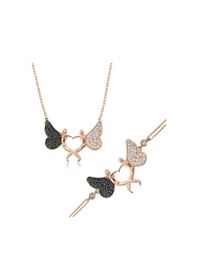Resim Gümüş Kalpli Melek Bayan Set St1160076 Gümüş 