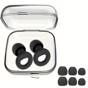 Resim 1 Set Silikon Kulak Tıkacı Kutusuyla Yüzme, İş, Motosiklet ve Uyku İçin, Yeniden Kullanılabilir Silikon 4 Çift Kulak Ucu XS/S/M/L 