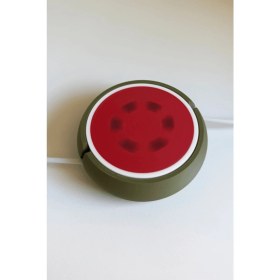 Resim Printhane 3D Karpuz Desenli Taşınabilir Kablo Sarıcı | Kablo Düzenleyici & Organizer 