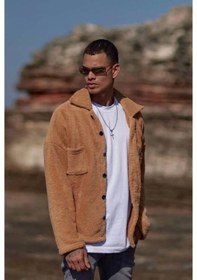 Resim Erkek Polar Düğmeli Hırka - Sarı 