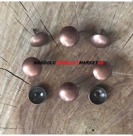 Resim 19 MM Bronz Kahve Renk Kabara Raptiye Koltuk Çivisi 30Adet 