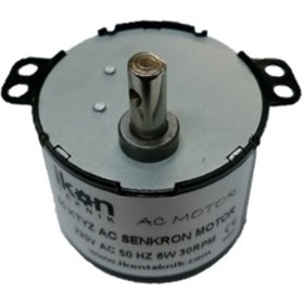 Resim İKON TEKNİK AC SENKRON MOTOR TYC 50 4 Watt 30 RPM 220 Volt CW/CCW ÇİFT YÖNLÜ VİYOL-ŞÖMİNE MOTORU 