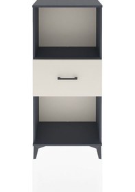 Resim Arges Dolap Tek Raflı Tek Çekmeceli 60x30x134 Antrasit-aytaşı Antrasit 
