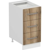 Resim Minar Mutfak Alt Modül 3ç Nray 40CM Dolap Beyaz/dore - D1 