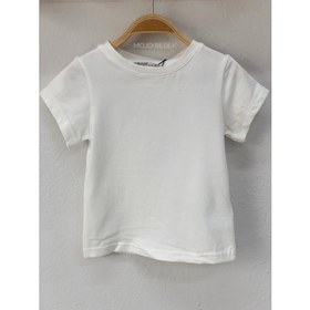 Resim Bebek Basic Kısa Kol T-Shirt 0060 Krem 