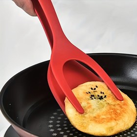 Resim 1 adet 2-in-1 Naylon Kızartma Spatulası, Pişirme Dönücü, Yumurta Spatulası, Pancake Steak Spatulası, Pişirme Araçları, Mutfak Aletleri 
