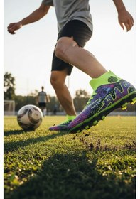 Resim Enoch Lion Pro Çoraplı Çivili Krampon Mor - Yeşil 