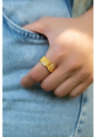 Resim Çgk Çiğdem Gürel Kuyumculuk 22 Ayar Rengi Yaldızlı Hasır Altın Yüzük Yaldız 