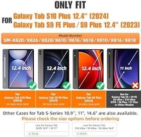 Resim m.tk moveteck Samsung Galaxy Tab S9 FE Plus 12.4" ile Uyumlu Kılıf, Magic Keyboard Klavyeli, Manyetik Kapak, S Pen Kilit Yuvalı, Lila 