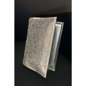 Resim Swarovski Gümüş Taşlı Parlak Ruhsat Kılıfı 