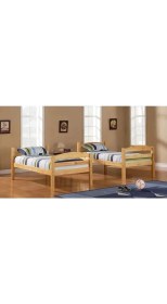 Resim Enjoy Life Doğal Ahşap Montessori Ayrılabilir Ahşap Ranza 90X190 Yatak Uyumlu Ağaç Ranza 