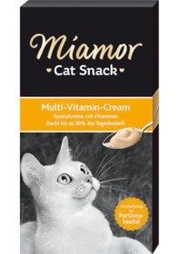 Resim Miamor Cream Multi-Vitamin Kedi Ödülü 3'lü 6 x 15 G 