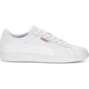 Resim Puma 390987 01 Smash 3.0L Beyaz-Gold Erkek Spor Ayakkabı 