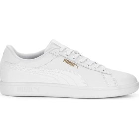 Resim Puma 390987 01 Smash 3.0L Beyaz-Gold Erkek Spor Ayakkabı 