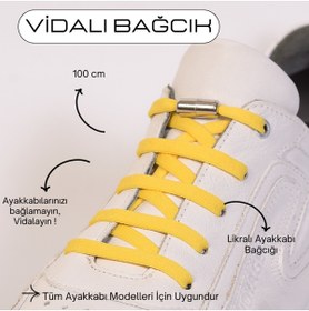 Resim Mag Shoes Care 100cm Akıllı Vidalı Ayakkabı Bağcığı 