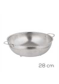 Resim Porsima Bls-ks-28 Kulplu Paslanmaz Çelik Süzgeç Mutfak Eleği Meyve Ve Sebze Yıkama Aparatı Kevgir 28cm Çelik 
