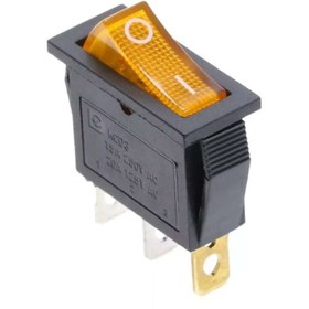 Resim Maroces 25 Adet Ic-113 Tekli Dar Sarı Işıklı Anahtar On-off 3 Bacaklı 