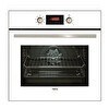 Resim Teka - Hak 629 Wh - Ankastre Multifonksiyonel Dijital Ekranlı Fırın - Gömülebilir Düğme/teleskopik Ray - Beyaz Cam - 65 Lt - 111020059 