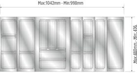 Resim tify Mutfak Çekmece Içi Düzenleyici, Kaşıklık 104Cm X 48Cm Yanlar Ve Boydan 4Cm Kesilebilir, Antrasit 