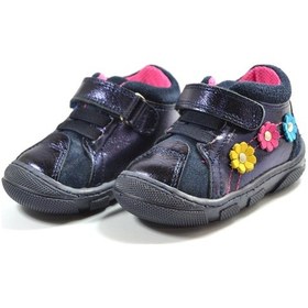 Resim Ozgencshoes Bayrak 1003 Lacivert Deri Ortopedik Ilkadım Kız Bebek Ayakkabı Lacivert 