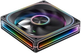 Resim JONSBO ZA-120B PC Kasa Fanı, 4 Taraflı Infinity Ayna Fanlı Sessiz Bilgisayar ARGB Fanı 2400RPM, PWM Entegre M & F Kafası, Alüminyum Etiket, 28MM Kalınlık, Siyah 