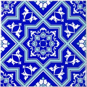 Resim Can Seramik 10*10 cm Cç-83 Kütahya Çini Karo ( 5'li 1 Paket ) 