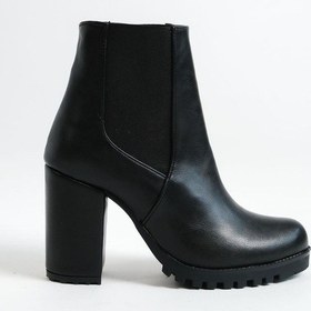 Resim Mubiano Mbzfr5010d-s Kadın Siyah Kalın Topuklu Yanları Lastikli Kısa Bot&bootie Siyah 