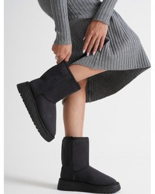 Resim Asina Kadın Siyah Kışlık Kürklü Bot Siyah 