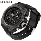 Resim Hanyang 6024 Siyah Sanda Moda Erkek Spor Izle En Lüks Askeri Kuvars Izle Erkek 50 M Su Geçirmez Erkek Saat Relogio Masculino (Yurt Dışından) 