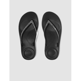 Resim FitFLop FitFlop IQUSHION SPARKLE R08 Siyah Kadın Parmak Arası Terlik 