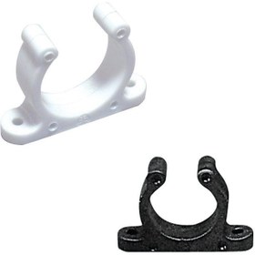 Resim Plastic Support Clip, Screwed, Ø30mm, Black 