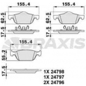 Resim Honda On Fren Balatası Honda Accord 08 13 Honda Cıvıc Fk Hatchback 12 16 / Cıvıc Fc 1.6 I-dtec 17 / Cıvıc - Braxıs Ab0378 