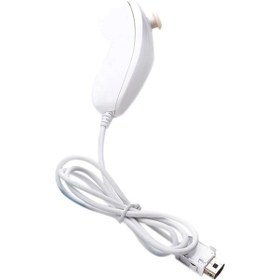 Resim Beyaz-nunchuck Nunchuk Video Oyunu Denetleyicisi Nintendo Wii Konsolu İçin Uzaktan 5 Renk 