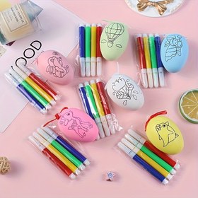 Resim 20/35/50/80/100 adet Paskalya Renkli Yumurta DIY El Boyalı Renkli Yumurta, Renkli Yumurta ve Kalem Kombinasyonu Seti, Renkli Yumurta Süs Aksesuarları Noel Renkli Yumurtalar, Paskalya, Doğum Günü, Ev, Parti Malzemeleri Seti, Tatil Hediyesi 