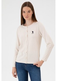 Resim U.s. Polo Assn. Kadın Krem Hırka Triko 50313624-vr071 Krem 