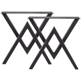 Resim Metal Karo Ahşap Ve Kütük Masa Ayağı 30mm X 50mm Profil 2 Li Set 