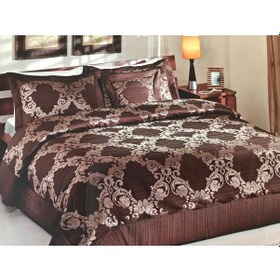 Resim Taç Çift Kişilik Yatak Örtüsü Armano Kahve 