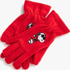 Resim Kız Çocuk Snoopy Lisanslı Baskılı Eldiven 