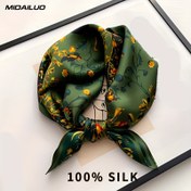 Resim MIDAILUO %100 dut ipek eşarp 53,01 * 53,01 cm nefes alabilen kare eşarp dekoratif kare eşarp şık aksesuar esnek olmayan açık hava dekoratif aksesuarlar için uygun 